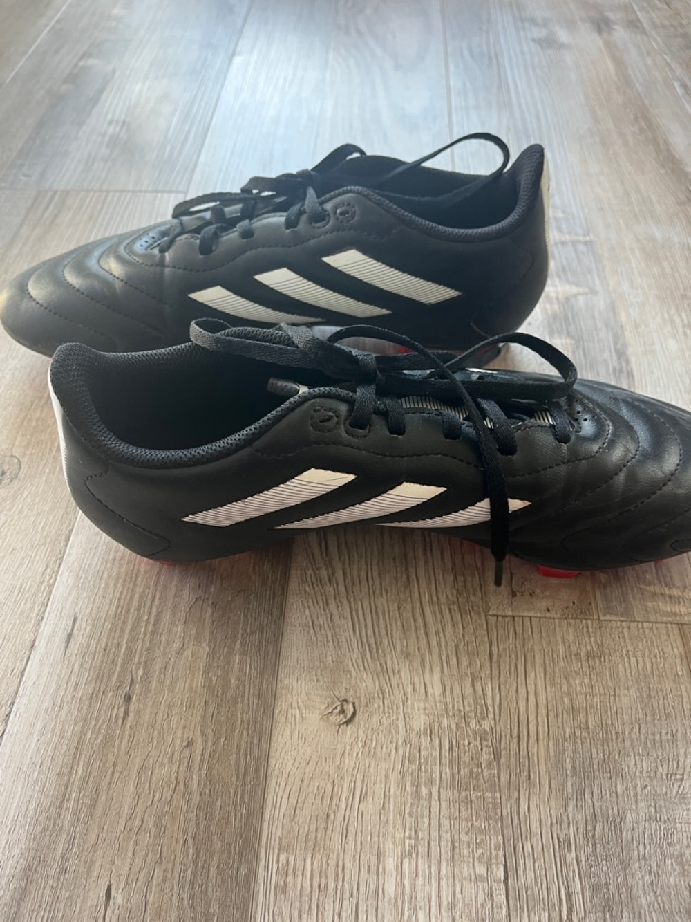 Black Adidas Galetto Cleat with White Interior Accent